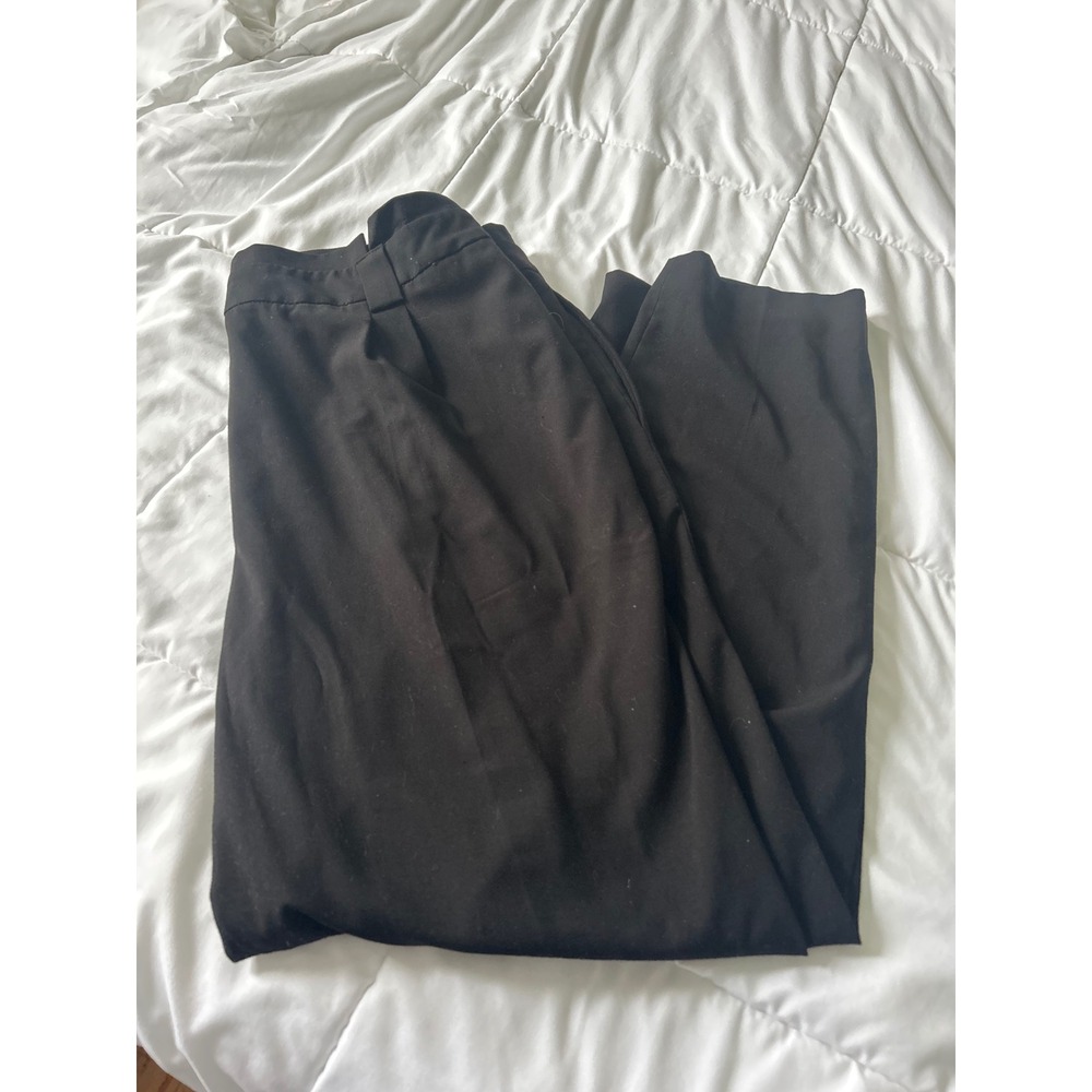 Calvin Klein Womens Black Straight Leg Dress Pants Trousers Size 16